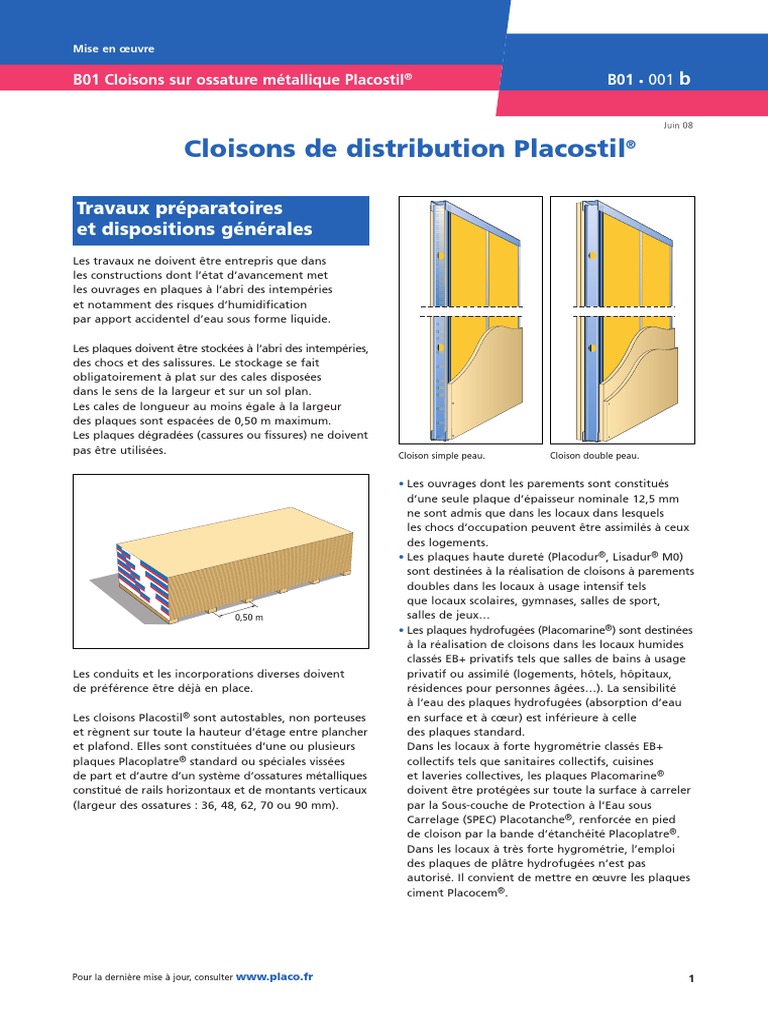 Nombre De Rail Et Montant Au M2 Placo Cloisons FR | PDF | Matériaux de construction | Technologie du  bâtiment