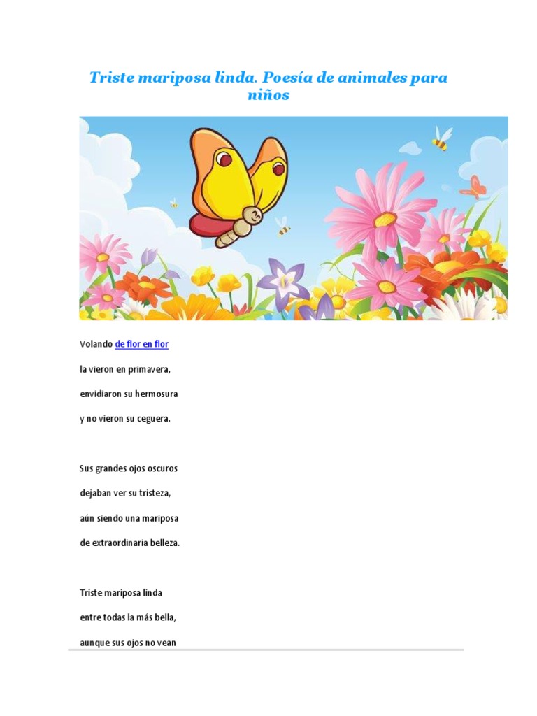Mariposa | PDF | Poesía