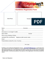 Olympi 1: Olympiart Exhibition Registration Form