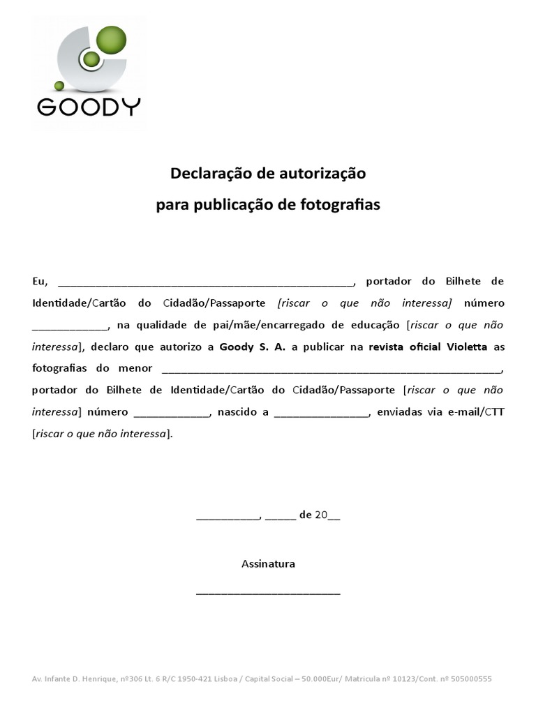 Declaração de Autorização Fotos Docx