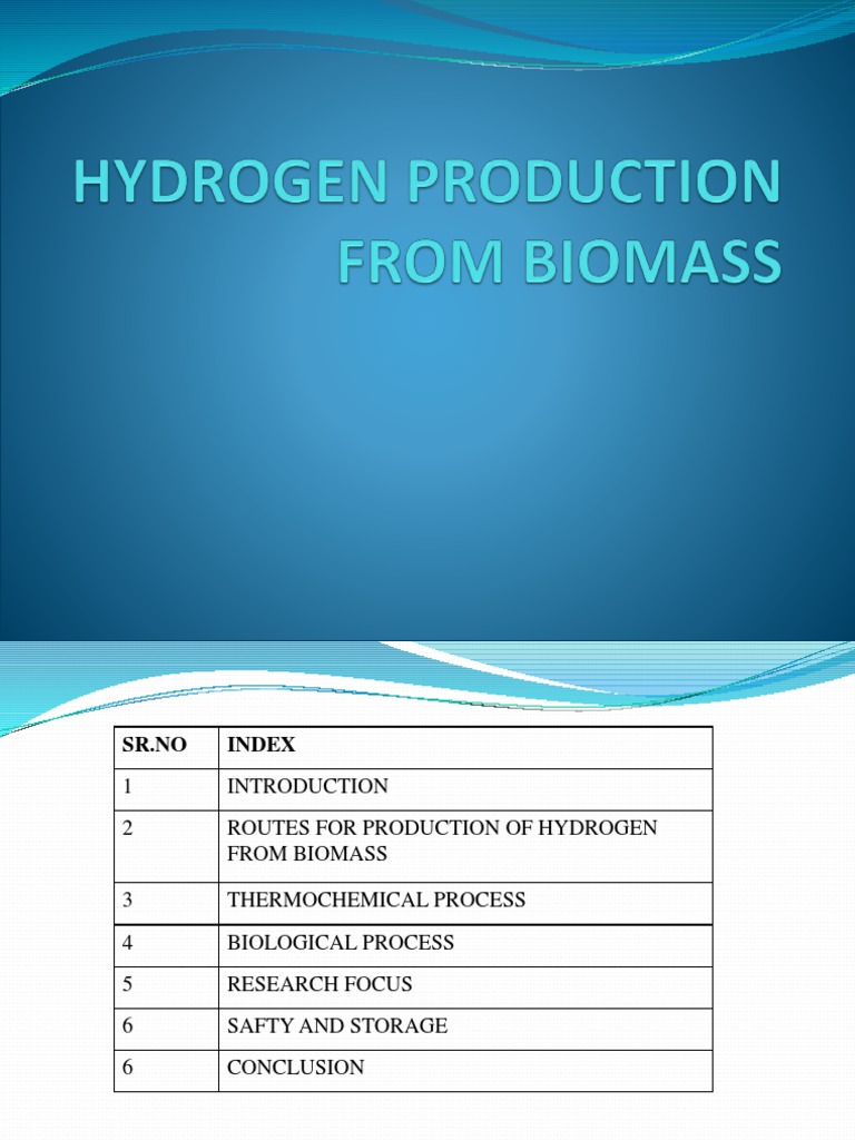 Hydrogen Production from Biomass Methods | PDF | Hydrogen | Biofuel