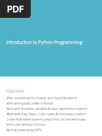 Introduction To Python Programming