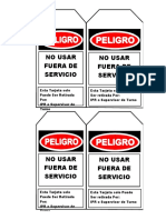 Tarjetas Fuera de Servicio