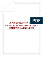 La Pena Privativa de La Libertad Enmateria de Libre Competencia en El Perú Terminado 2019