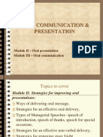 Module II & III Oral Presentation