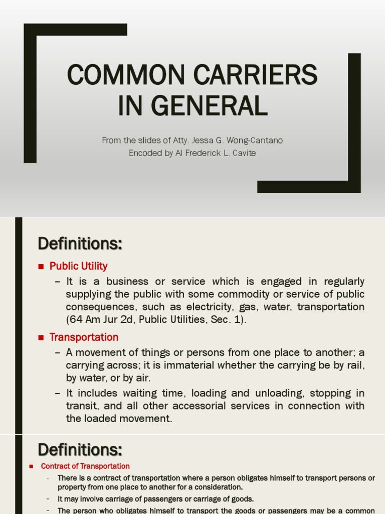 common-carriers-in-general-pdf-common-carrier-negligence