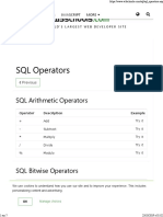 SQL Arithmetic Operators: HTML CSS Javascript More