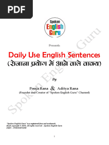 Spoken English Guru Daily Use English Sentences Ebook PDF