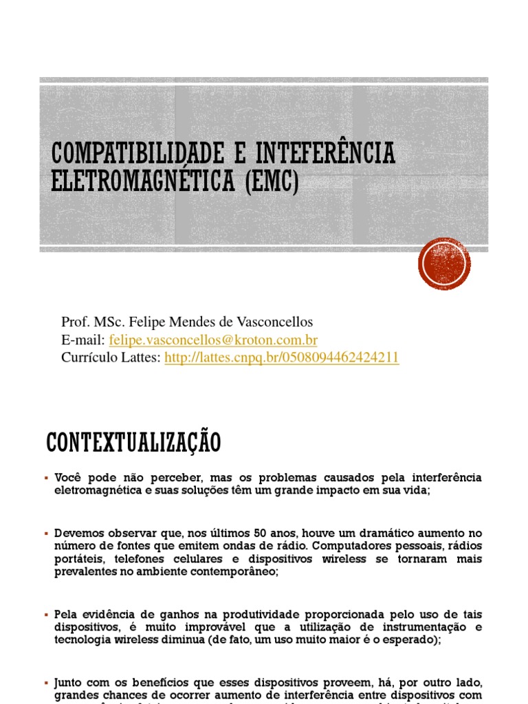 Compatibilidade Eletromagnética: Fundamentos | PDF | Antena (rádio ...