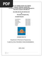 Multipurpose Mechanical Machine Project Report | PDF | Drill | Tools