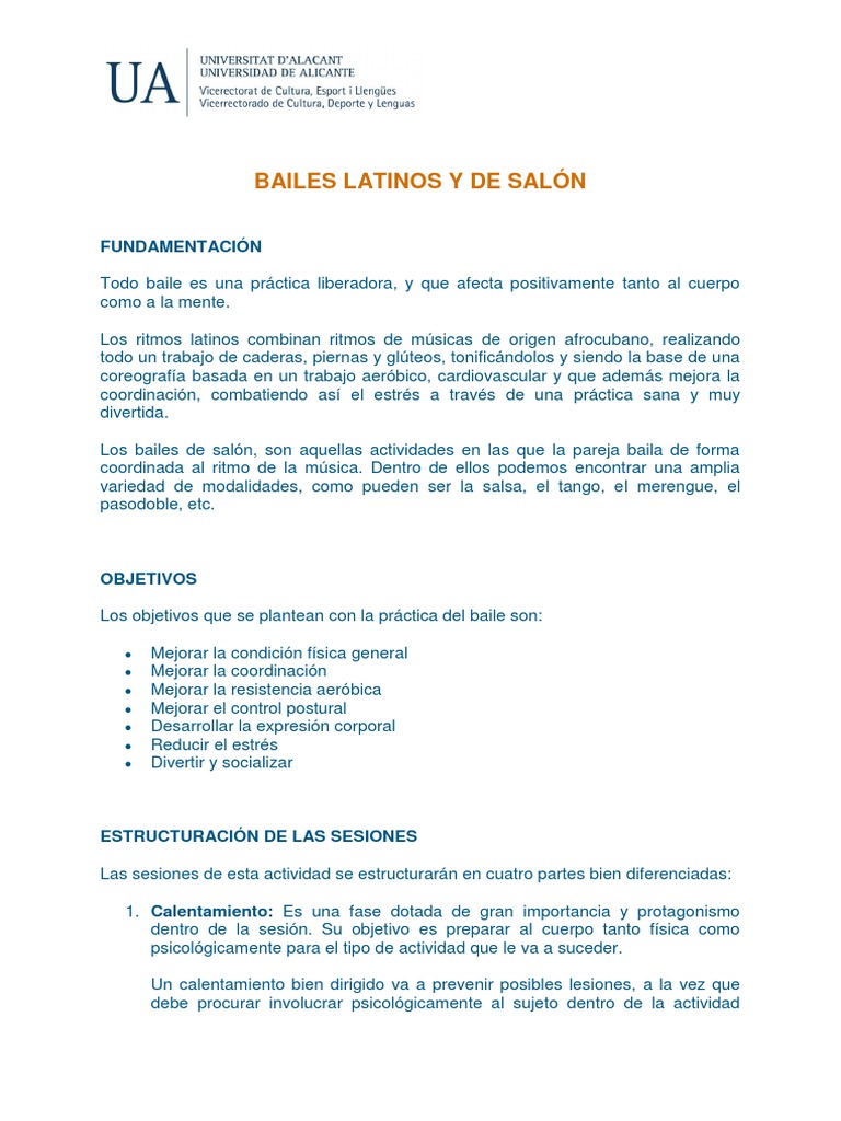 Proyecto PDF | PDF | Bailes | Baile de salón