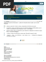 Prova de Avaliação da estacio