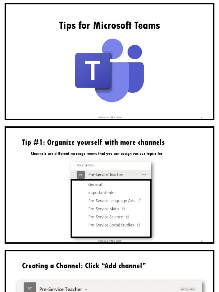 Microsoft Team Tips | PDF