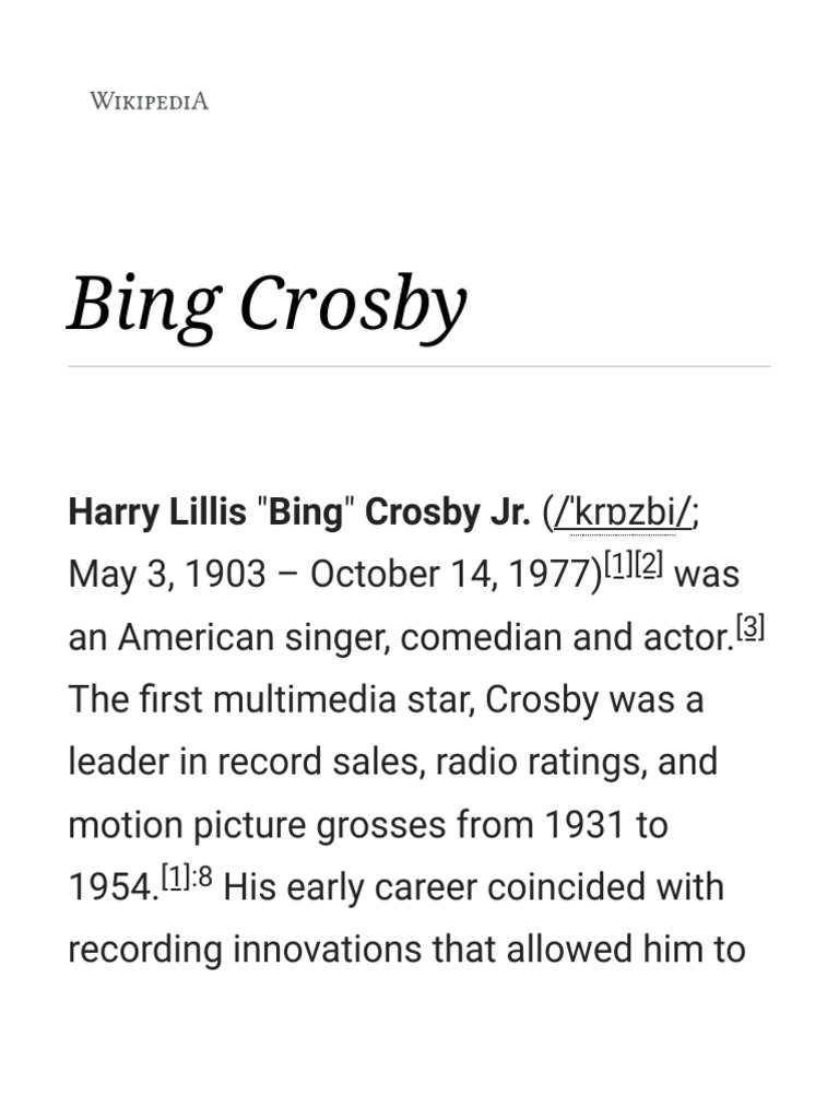 New Biography Chronicles Bing Crosby's Most Beloved Years : NPR, image size:768x1024
