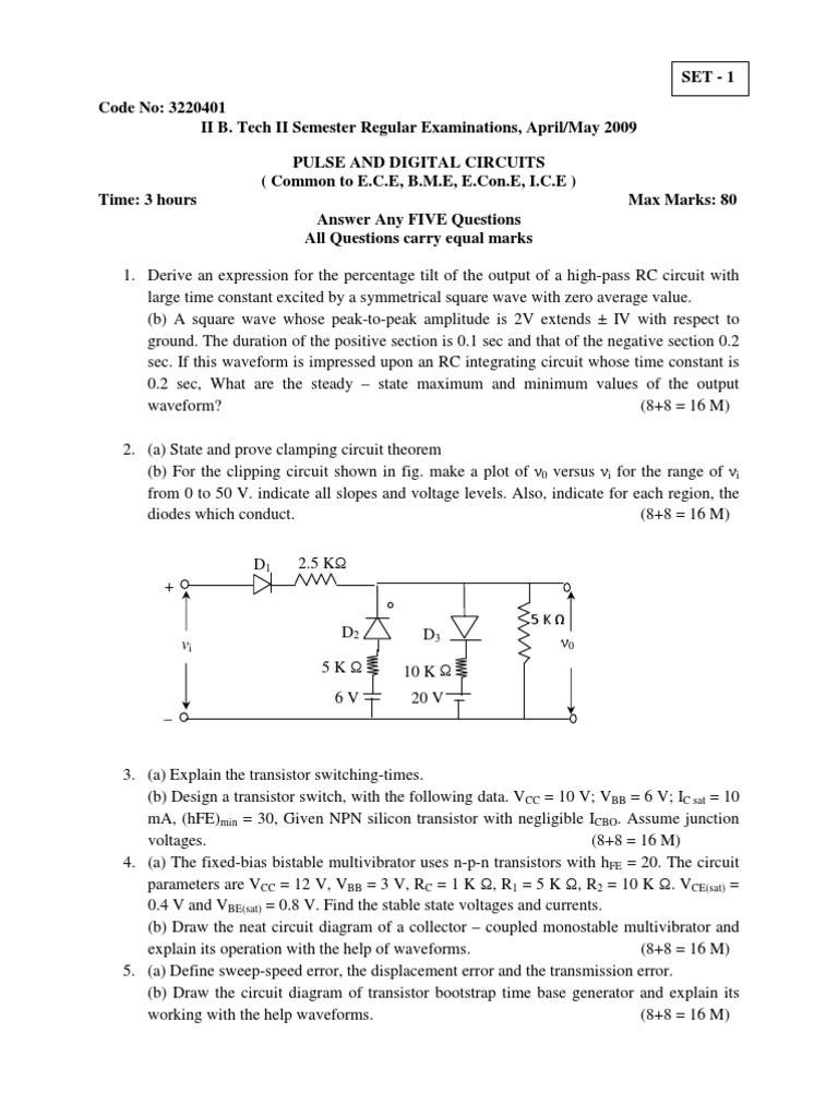 Pulse and Digital Circuits | PDF | Electronic Circuits | Electricity