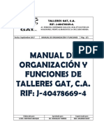 Manual de Organizacion y Funciones de Talleres Gat