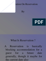 Reservation Importance