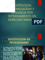 Acumulacion, y Denuncia Opor Internamiento en Derechos Minero