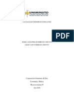 Las Tasas de Desempleo e Inflacion