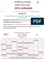 2 OFERTA HORARIA 19 20 22 Julio PDF