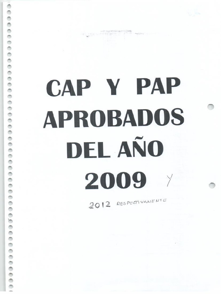 Cap y Pap 2012 PDF PDF