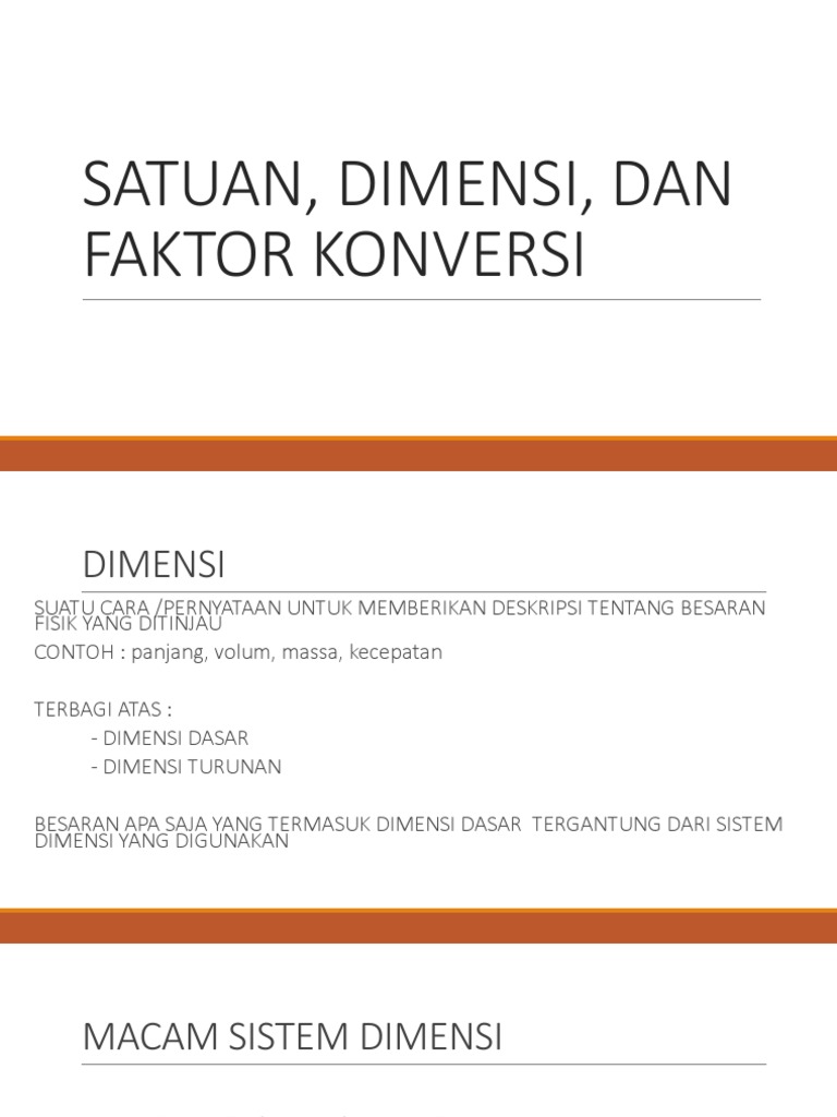 Satuan dan Dimensi dalam Fisika | PDF