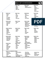 Table of Contents for Route Tree