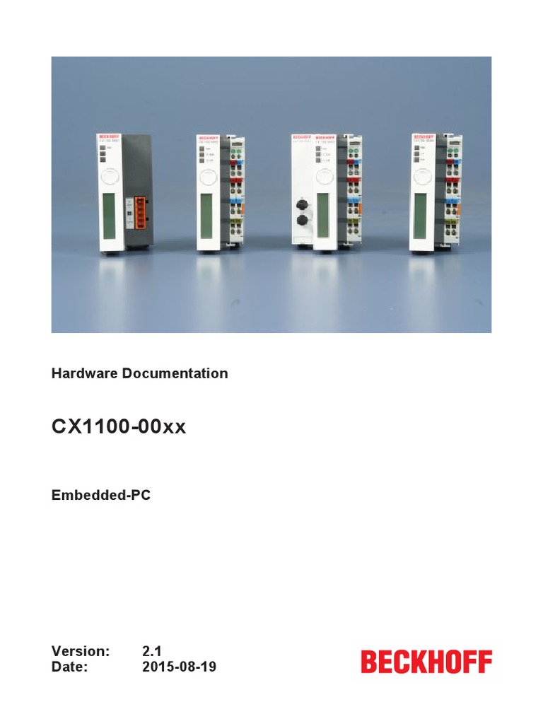 CX1100-00xx: Hardware Documentation | PDF | Computer Terminal ...