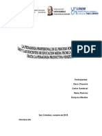 La Pedagogia Profesional en El Proceso Formativo de Los y Las Docentes de Educacion Media Tecnicay Profesional, Hacia La Pedagogia Productiva Venezolana