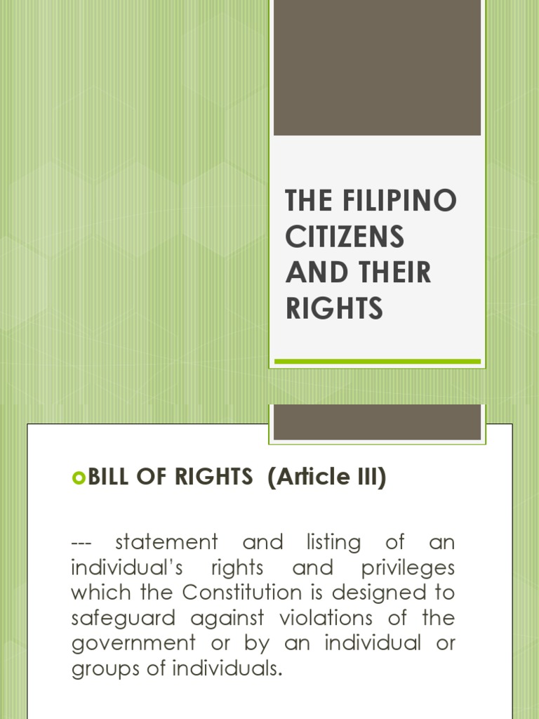 Rights of Filipino Citizens Explained | PDF | Search And Seizure | Bail