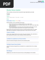 Client Status Report Template | PDF
