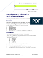 Contributors To Information Technology Database