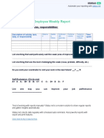 Weekly Report Template - Employee Weekly Report