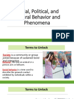 Social and Cultural Behavior