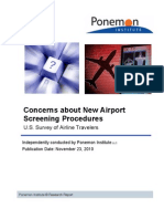 Ponemon -- Concerns about New Airport Screening Procedures