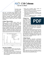 C18 Column: Care & Use Sheet