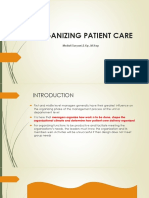 Organizing Patient Care