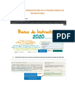 PASOS PARA LA PRESENTACIÓN DE LuA PRUEBA BANCO DE INSTRUCTORES 18 - 11 - 2019