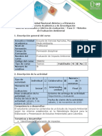 Guía de Actividades y Rúbrica de Evaluación - Fase 3 - Métodos de Evaluación Ambiental