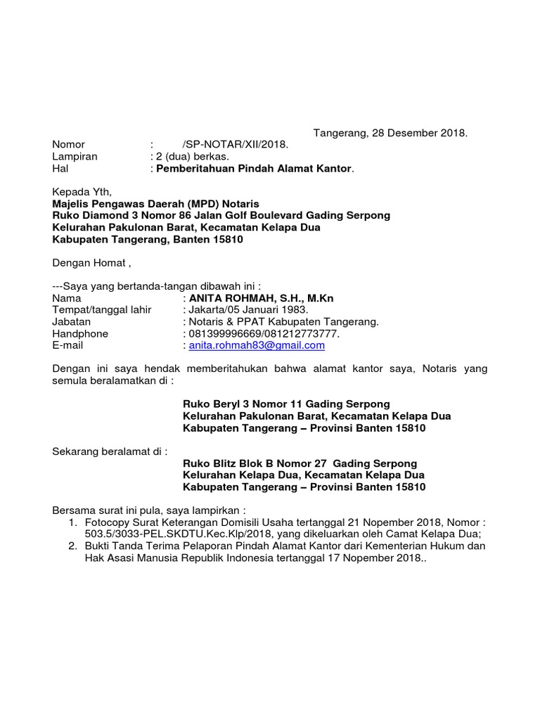 11+ Contoh Surat Keterangan Pindah Domisili - Kumpulan Letter