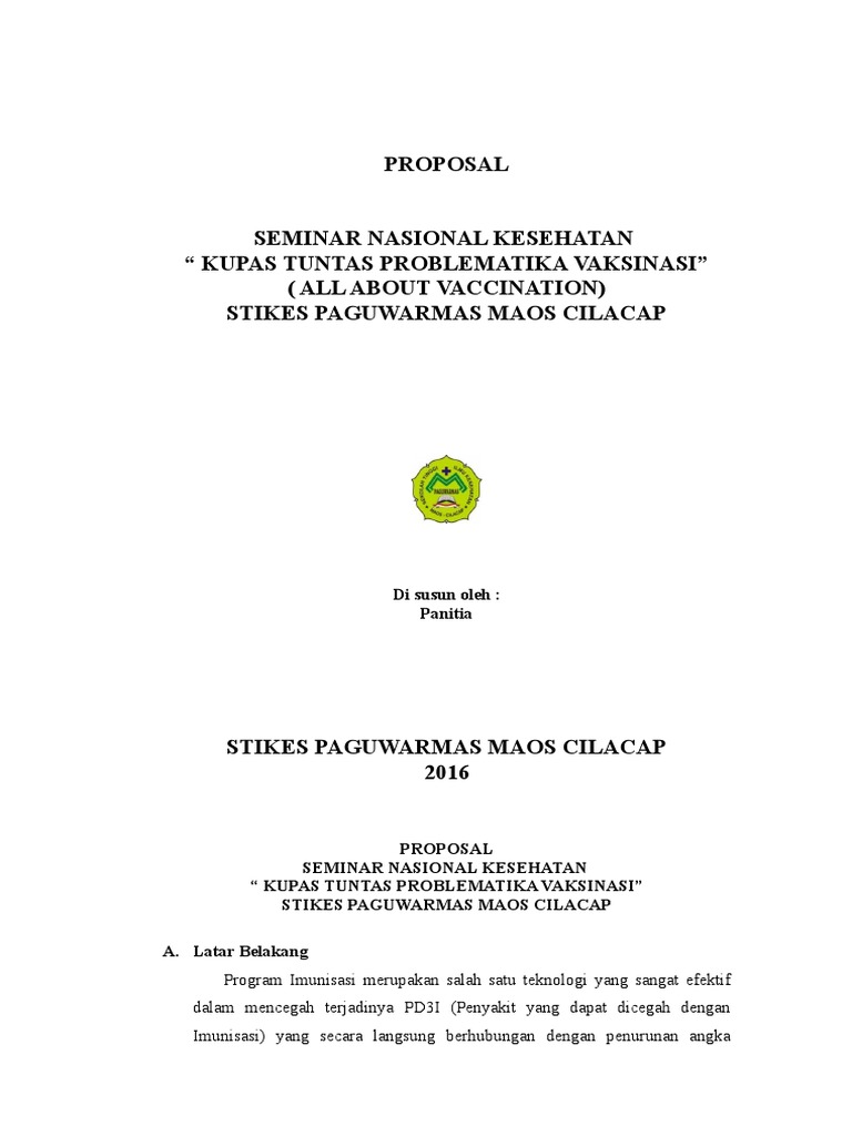 Proposal Seminar Kesehatan Pdf