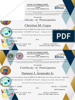 Christian M. Cagas: Certificate of Participation