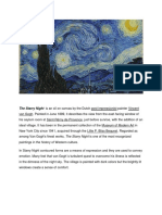 The Starry Night Is An Oil On Canvas by The Dutch Post-Impressionist Painter Vincent