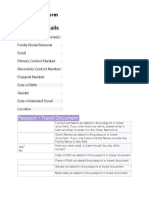 Settlement Visa Form