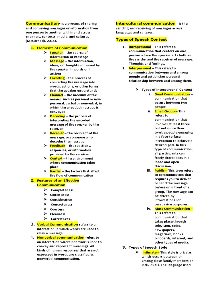 Grade 11 Oral Communication Review | PDF | Interpersonal Communication ...