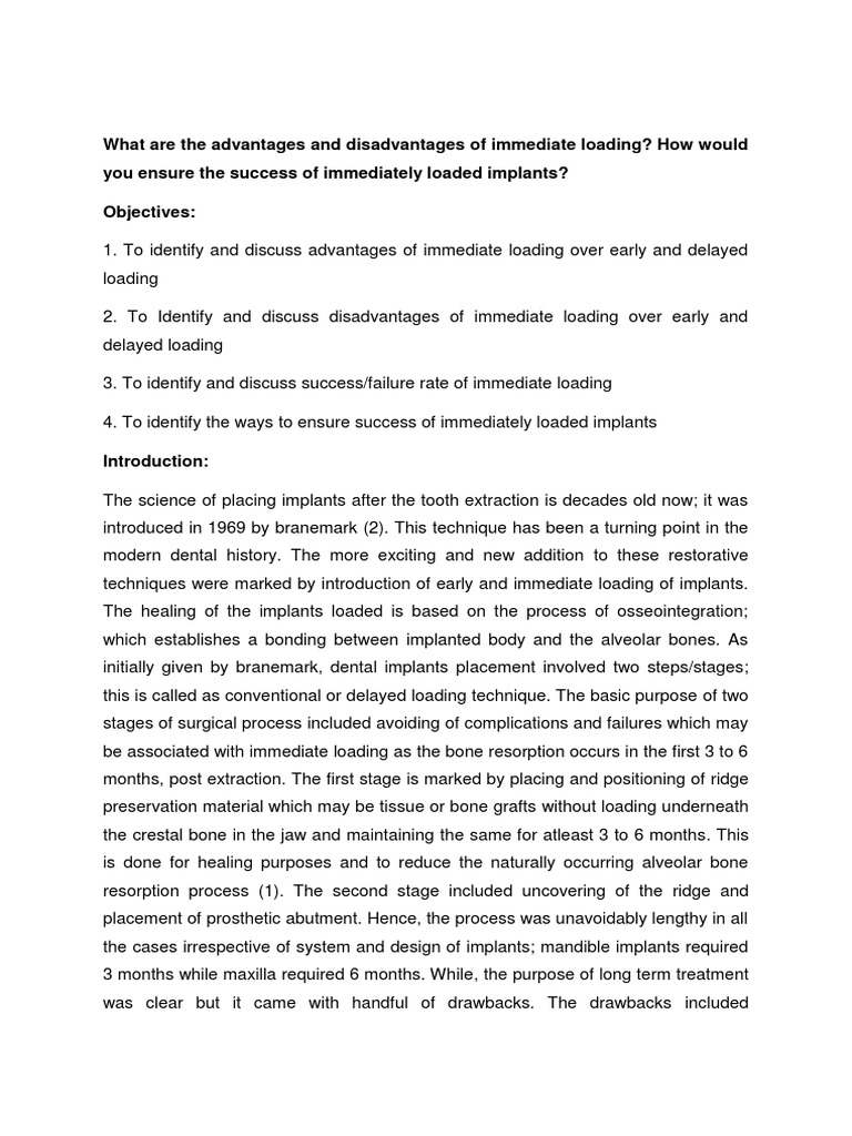 Dental Assignment PDF Dental Implant Medicine