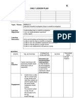 Daily Lesson Plan: Topic / Theme