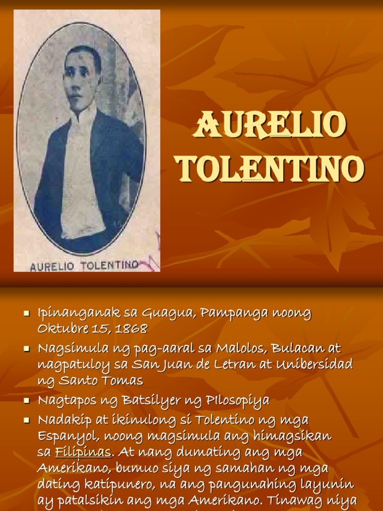 Kahapon Ngayon Bukas Aurelio Tolentino