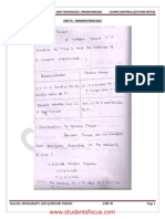 Sri Vidya College of Engineering and Technology, Virudhunagar Course Material (Lecture Notes) Unit Iii - Random Processes