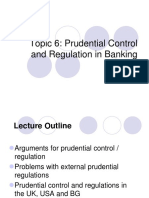Topic 6: Prudential Control and Regulation in Banking